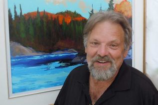 artist Leonard Carlyle Skinner of Odessa at the Bon Echo Park Art Show